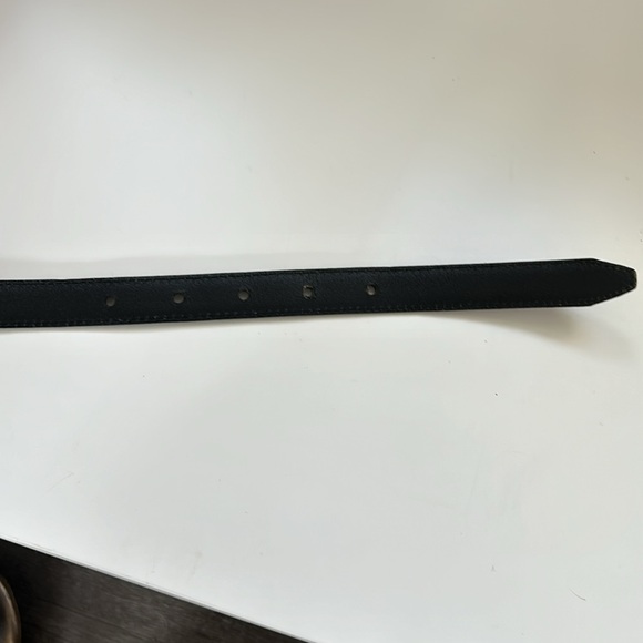 Brighton Slim Black Leather Belt with Gold and Silver # 4A303 - Picture 8 of 10